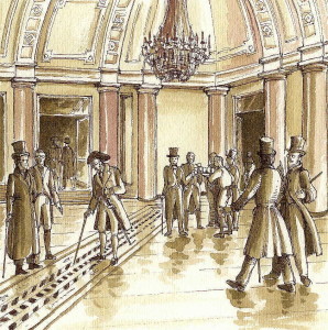 I "Deputati di Borsa" osservano la nuova Meridiana (1820)